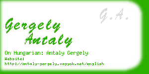 gergely antaly business card